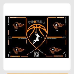 Kids Basketball Training Mat - Black and Orange